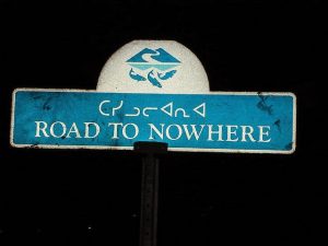 sign road to nowhere Iqaluit
